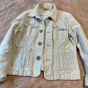 Anthropologie Tulle Corduroy Jacket Light Mint Green Size XL
